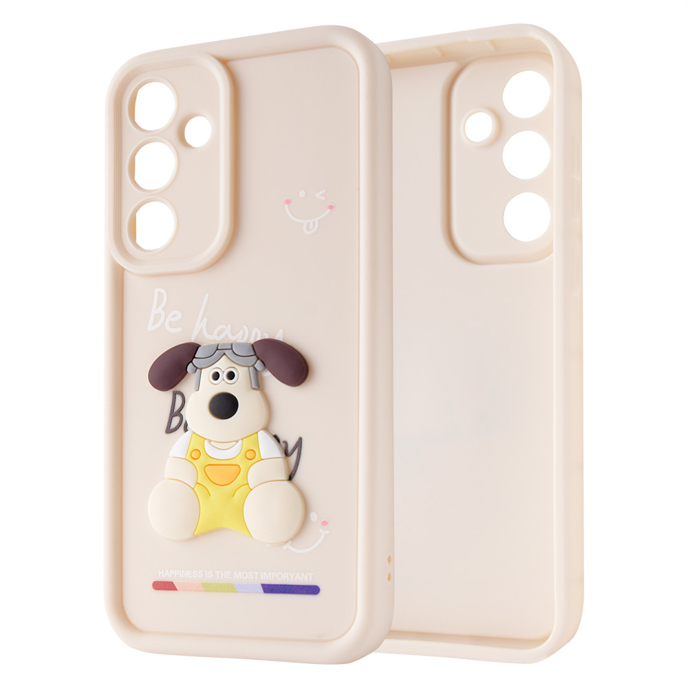 Be happy silicon Case — iPhone 16 Pro  — Dog