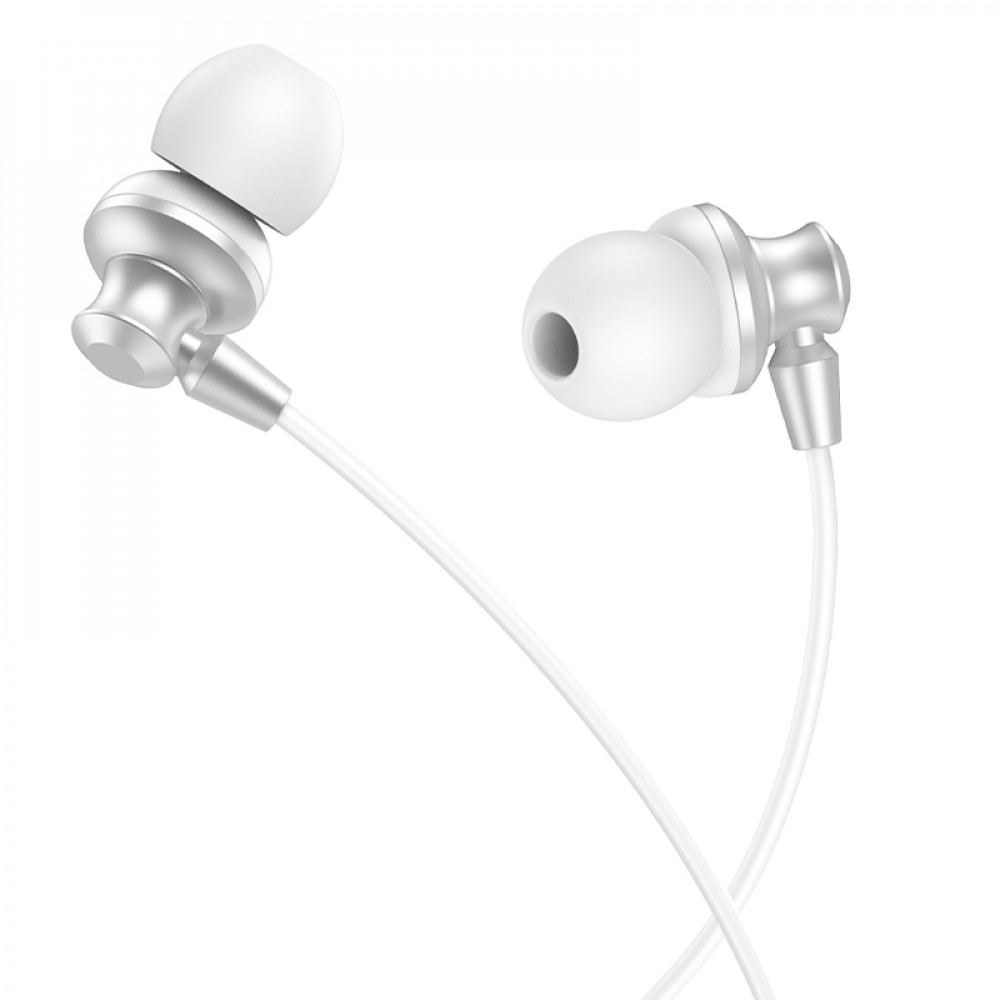 3.5mm Earphones With Mic — Hoco M98 — Metal Gray