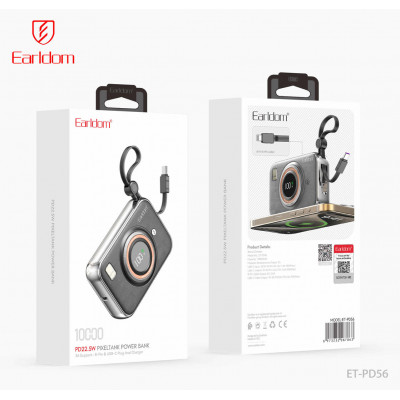 Купить Power Bank 10000 mAh &mdash; Earldom ET-PD56  &mdash; Black Ц-000083381 - KMT5