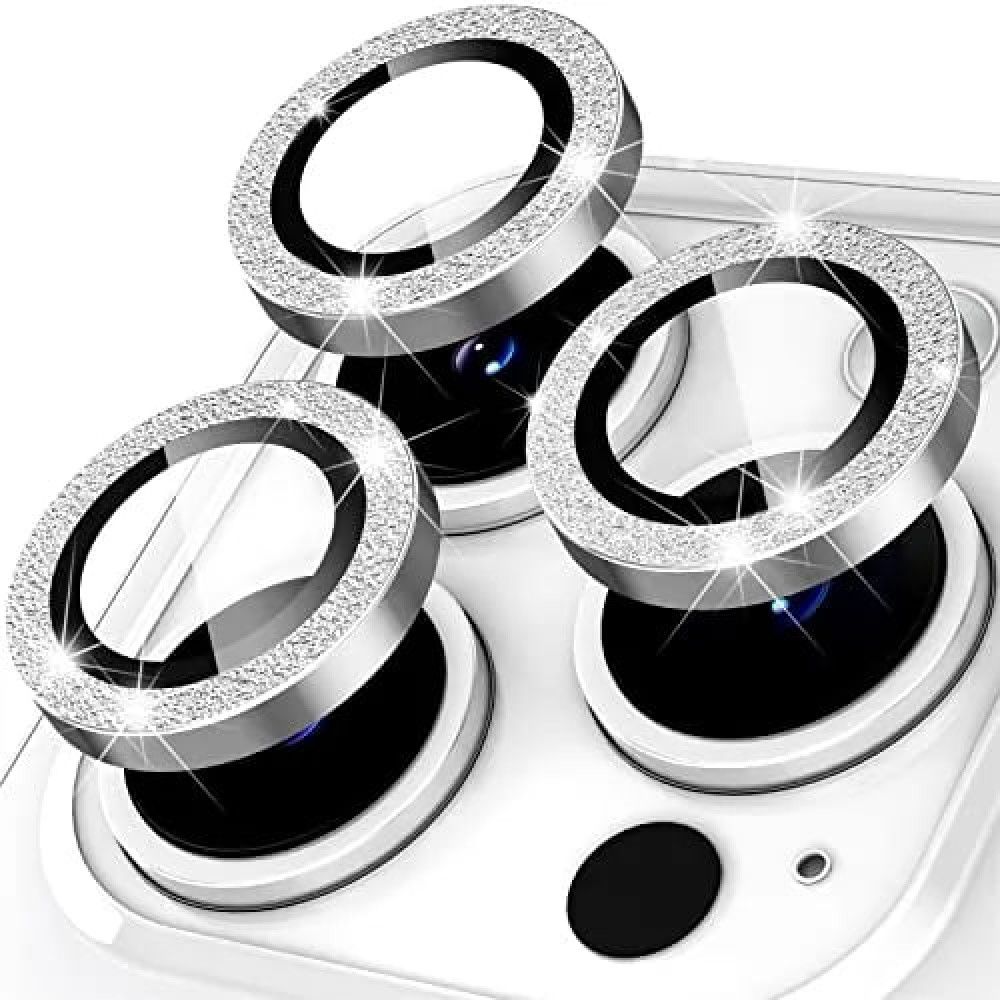 Захисне скло Camera Glass Diamond Crumb — iPhone 13 Pro/13 Pro Max — Silver