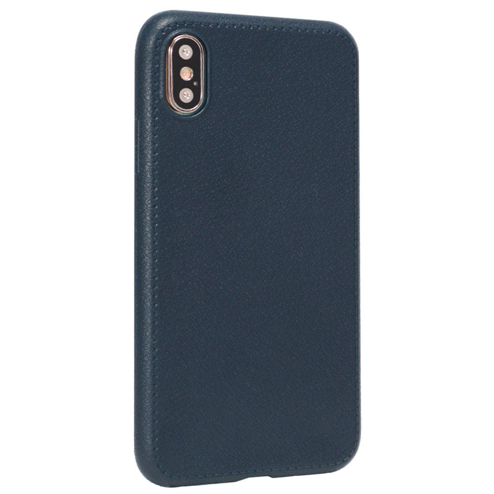 TPU Slim Leather Case iPhone X ; Xs — Blue