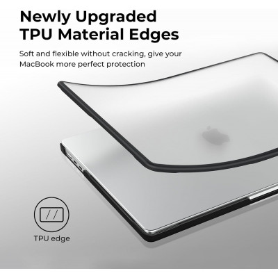 Купить TPU+PC HardShell Case MacBook Pro 16.2" A2485 — Black Ц-000082577 - KMT5