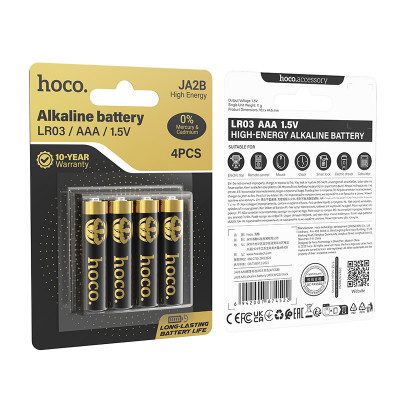 Купить Battery 1.5V &mdash; Hoco JA2B AAA (4PCS) Ц-000083207 - KMT5
