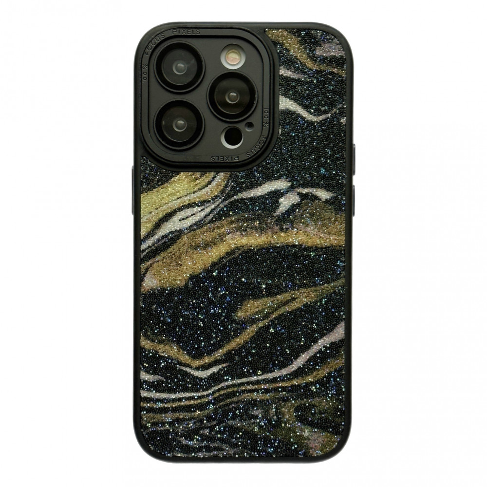 Glitter Marble Case — iPhone 14 Plus — Black