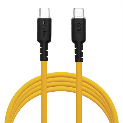 Silicone Cable USB C to C 100W PD (2m) Veron CC072 Yellow