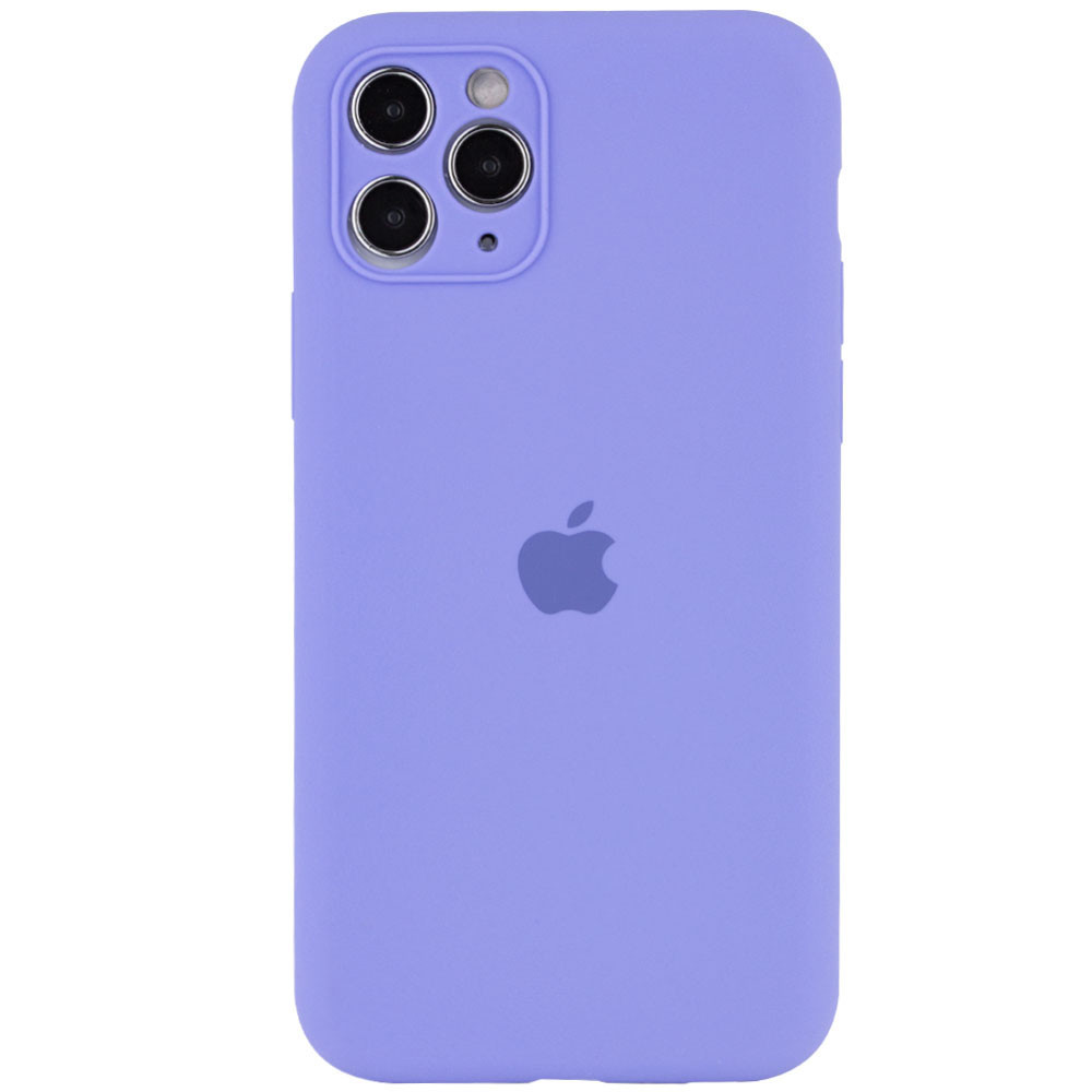 Original Silicone Case with protective camera iPhone 12 Pro — Light Purple (41)