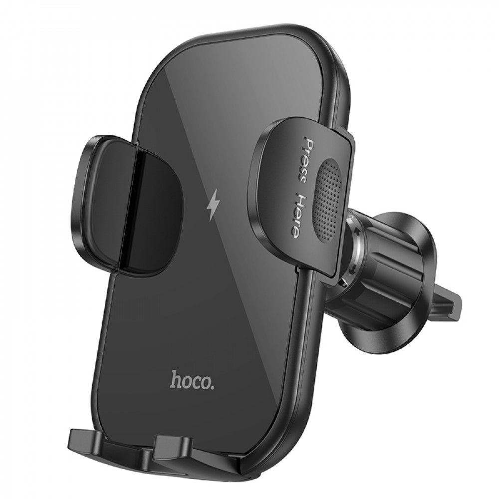 Car Holder Hoco HW4 Journey wireless fast charging (air outlet) — Black