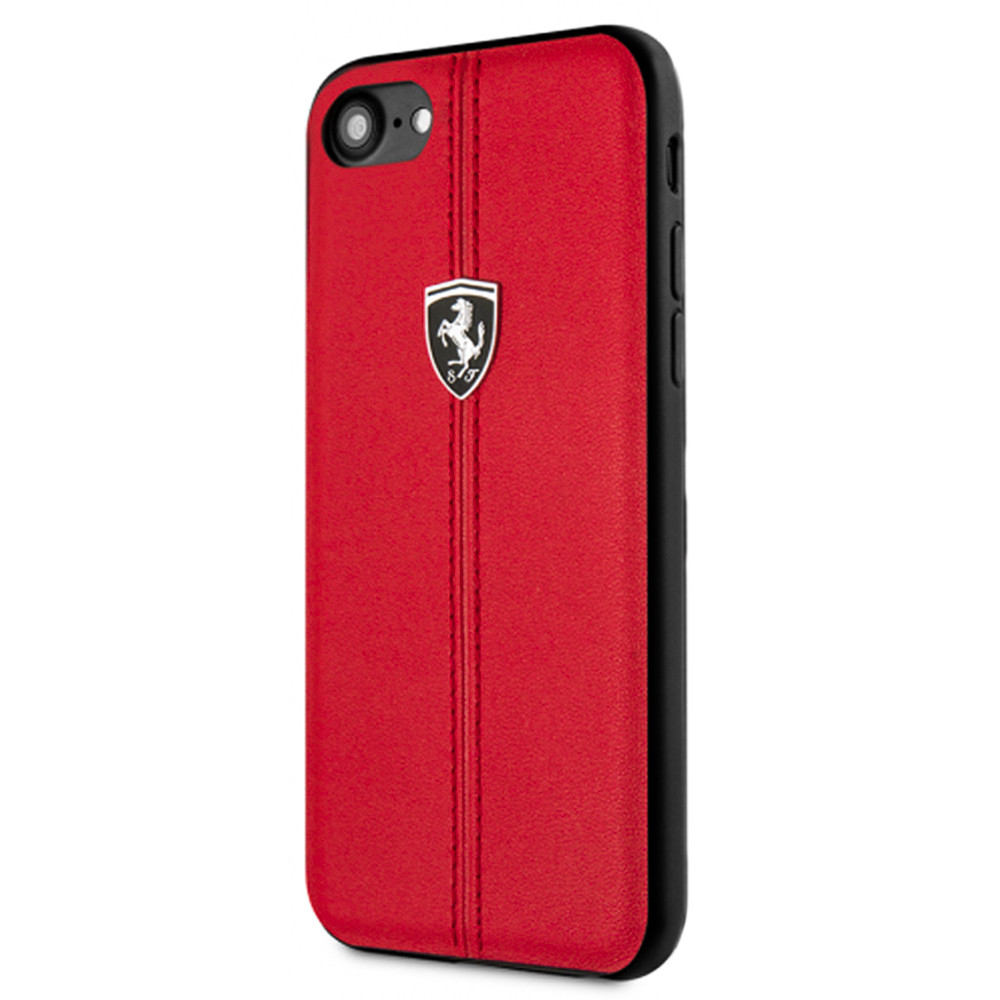 Ferrari Heritage Hard Case With Vertical Contrasted Stripe iPhone 7 ; 8 Red