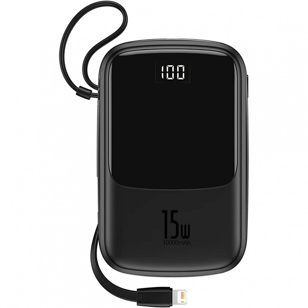 Power Bank 20000 mAh 15W Digital Display Baseus (PPQD-F) — PPQD-F01 Black