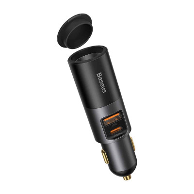 Car Charger | 120W | 1U | 1C — Baseus (CCBT-C0G) Share Together Fast Charge with Cigarette Lighter Expansion Port Gray