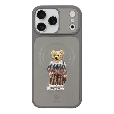 Polo Aristo Leather Case iPhone 17 Pro Max &mdash; Titanium Grey