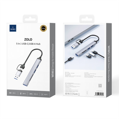 Купить HUB USB C 5 in 1 &mdash; WiWU ZOLO Wi-HB003 Ц-000081379 - KMT5