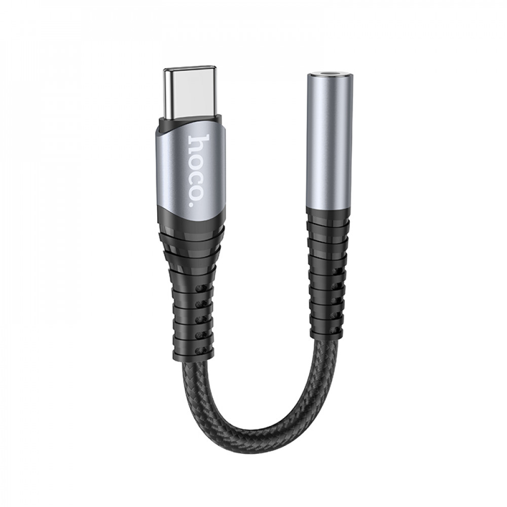 Adapter USB C To 3.5mm Hoco LS33 — Metal Gray