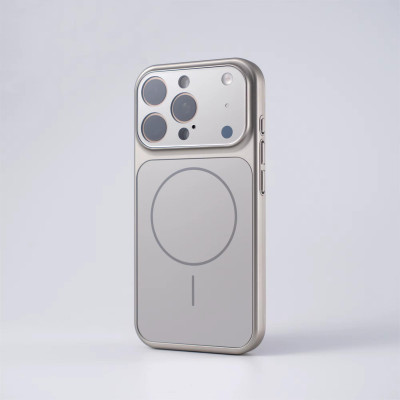 AG Glass Case With MagSafe &mdash; iPhone 15 Pro Max &mdash; Titanium