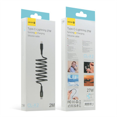 Купить Silicone Cable USB C to Lightning 27W PD (2m) Veron X2 Ц-000081068 - KMT5