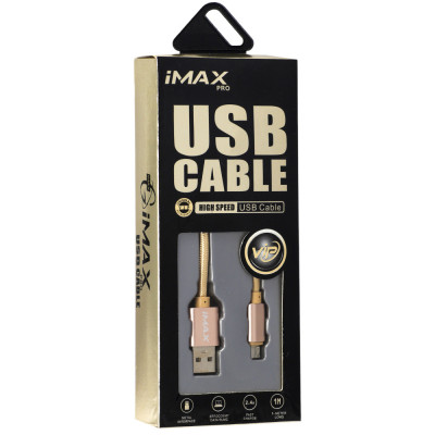Купить iMax Nylong Micro USB Cable (1m) &mdash; Gold Ц-000040215 - KMT5