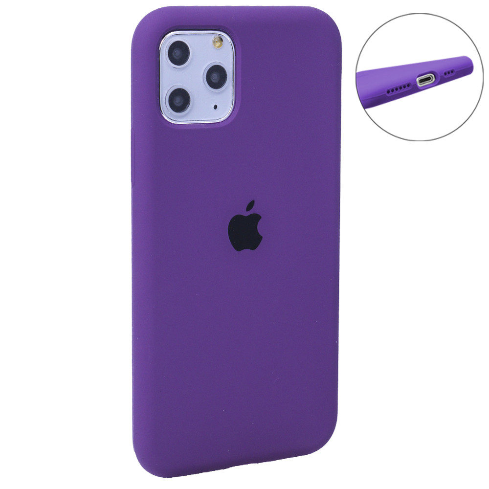 Original Silicone Case Full Size iPhone 12 ; 12 Pro 6.1" — Rock Gray (10)