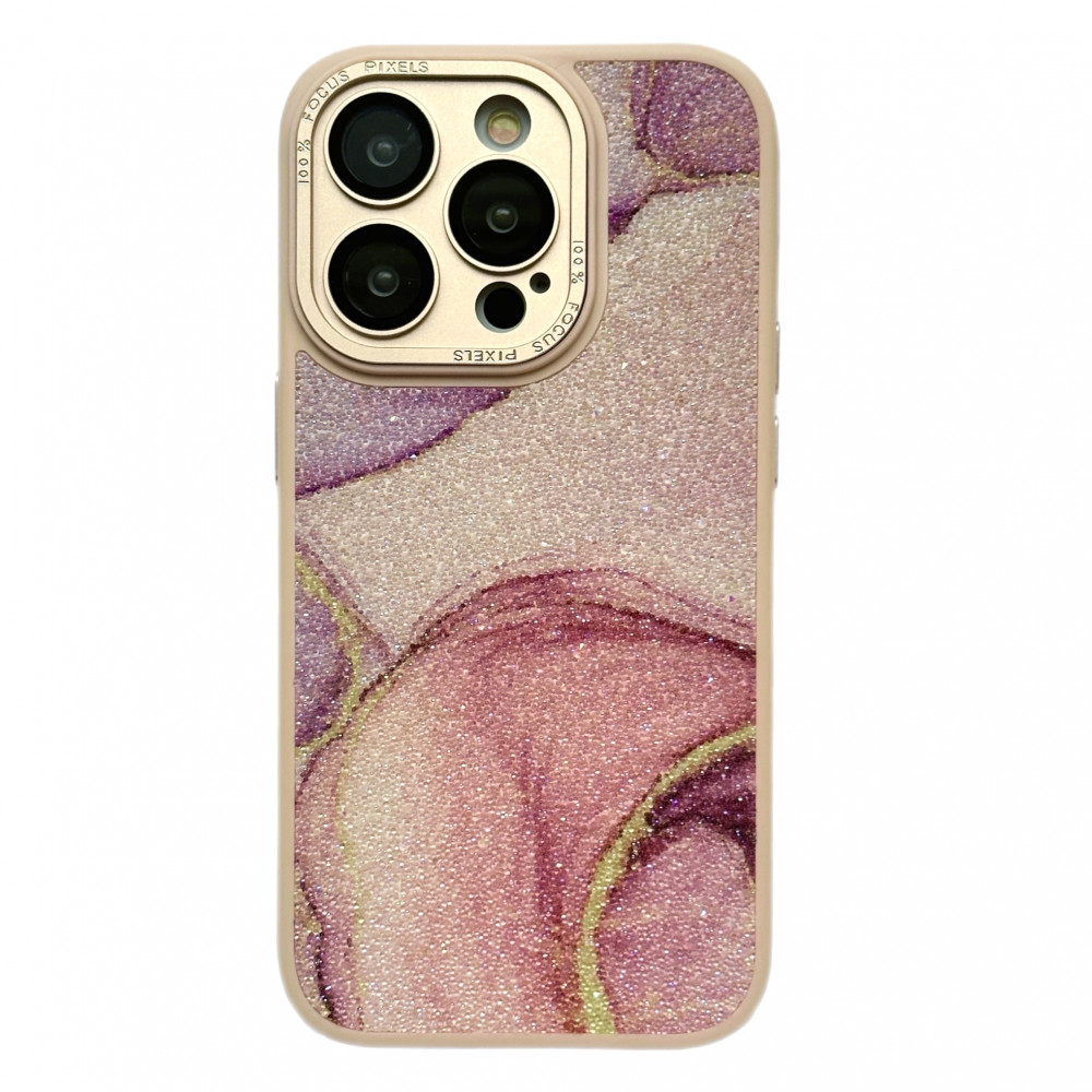 Glitter Marble Case iPhone 14 Plus — Pink