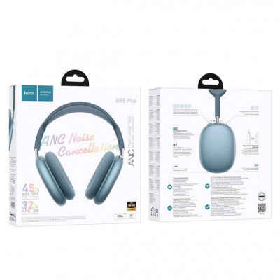 Купить Bluetooth Headphones &mdash; Hoco W65 Plus &mdash; Blue Ц-000081236 - KMT5