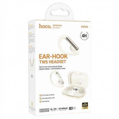 Купить Bluetooth гарнітура TWS Hoco EW206 &mdash; White Ц-000082481 - KMT5