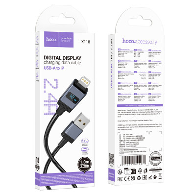 Купить Кабель Lightning 2.4A (1m) Hoco X118 Ц-000081775 - KMT5